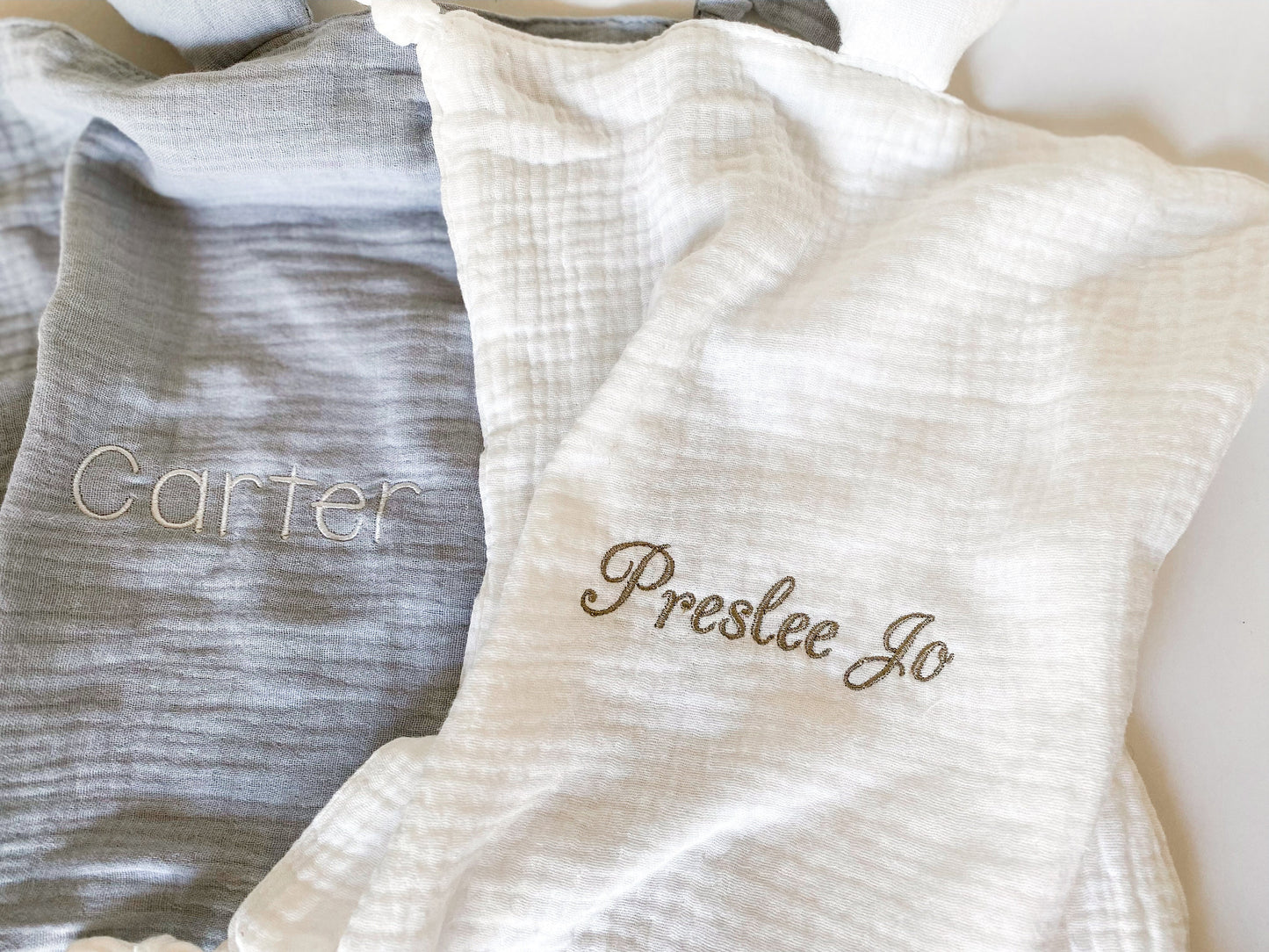 Organic Cotton Muslin Lovey Blanket - Savannah Creations