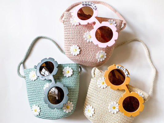 Personalized Daisy Sunglasses & Toddler Purse Gift Set - Savannah Creations