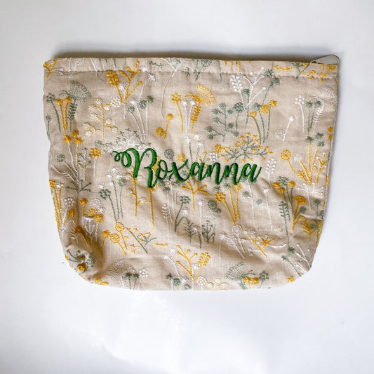 Personalized Embroidered Zipper Pouch - Perfect Gift for Her - Savannah Creations