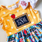 Personalized Girls' Back to School Dress & Bow Set - Savannah Creations