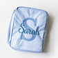 Personalized Seersucker Monogrammed Bible Cover with Zipper Handle - Savannah Creations