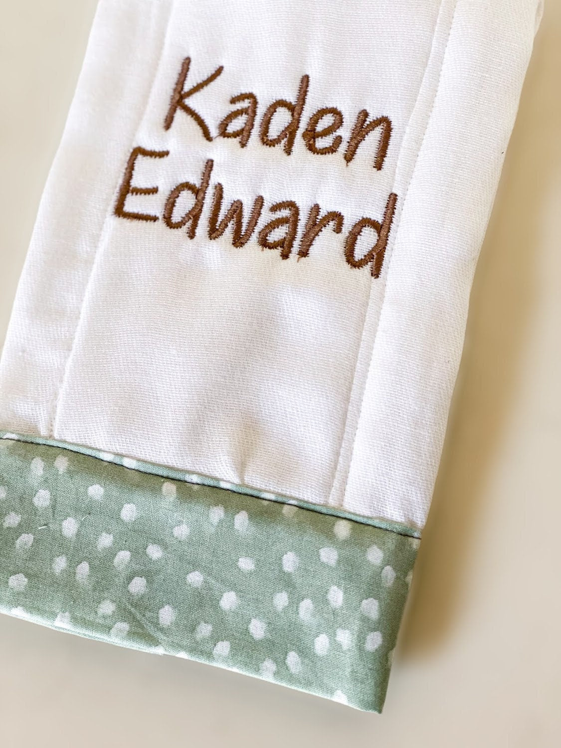 Monogrammed Burp Cloth