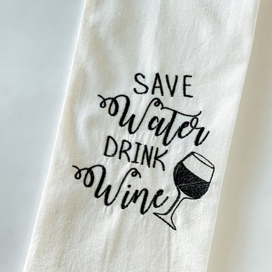 Funny Wine Tea Towel