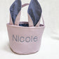 Easter Basket, Rabbit Ear, Custom Monogrammed, Personalized, Name, Bunny