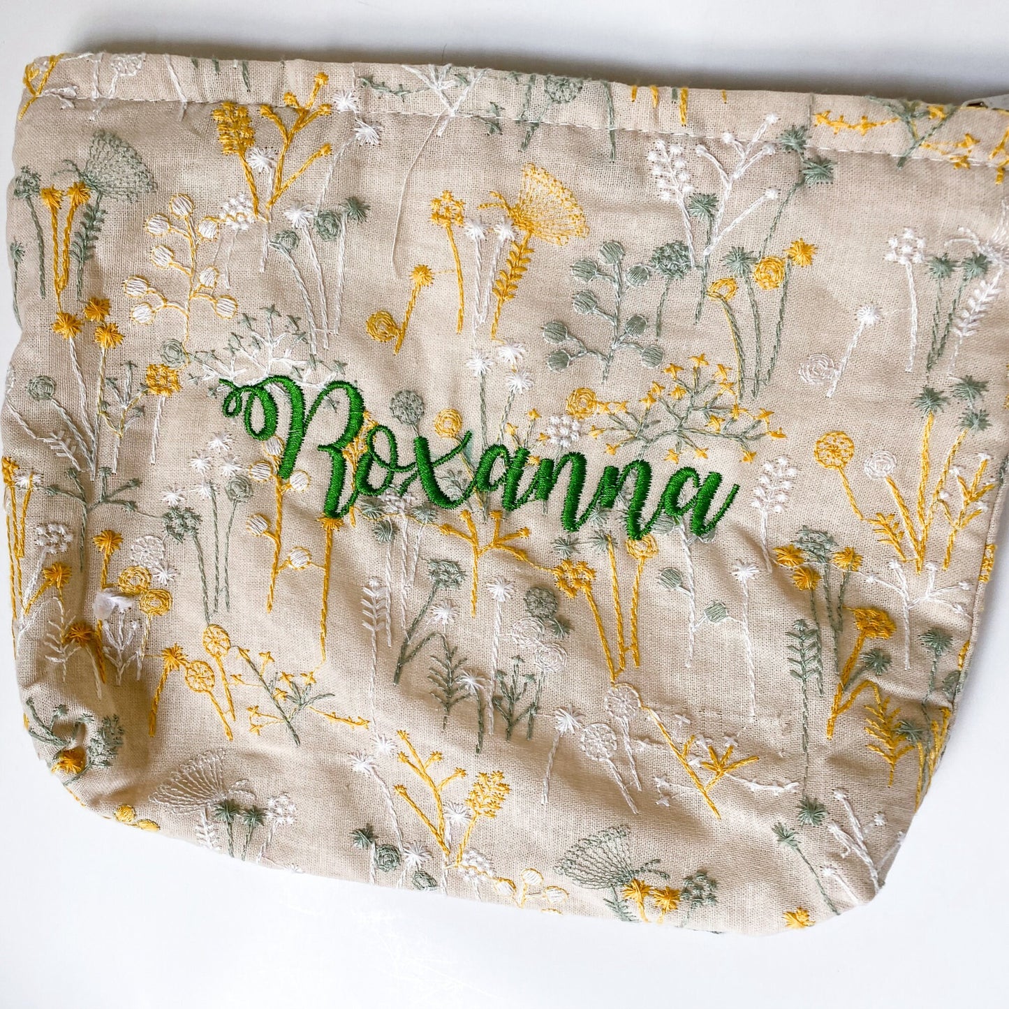 Floral Embroidered Pouch