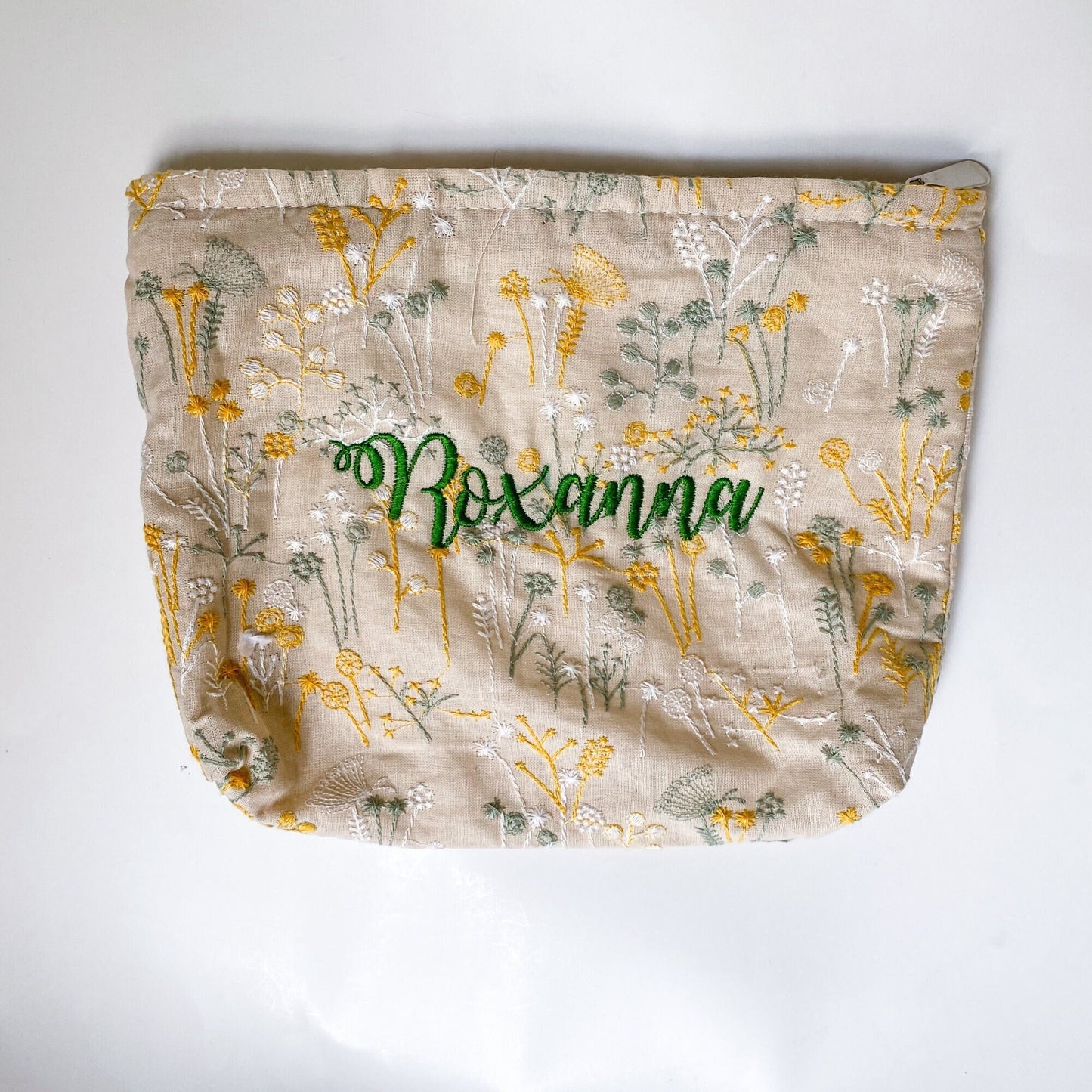 Floral Embroidered Pouch