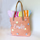 Monogrammed Flower Tote