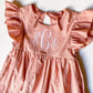 Girl's Monogrammed Linen Dress