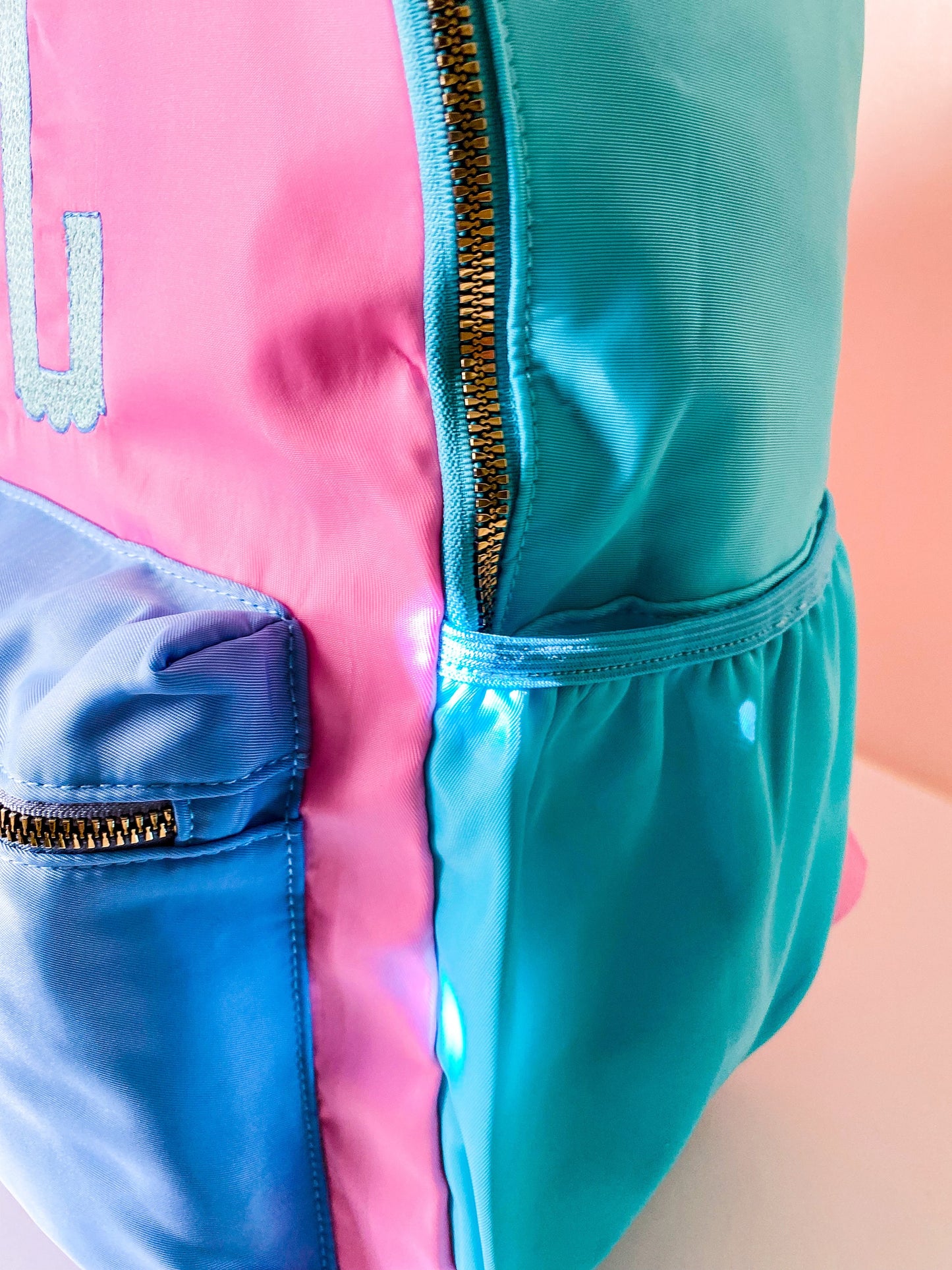 Color Patch Backpack With Matching Lunch Box