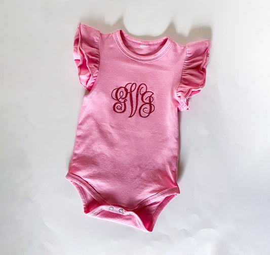 Monogrammed Baby Onesie