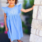 Girls Linen Monogrammed Dress