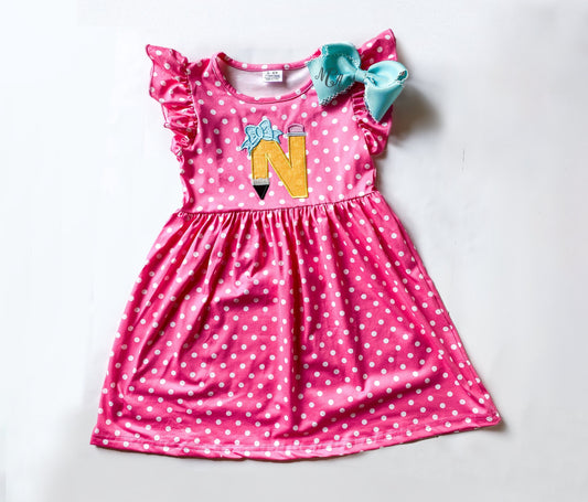 Girl's Pencil Initial Dress