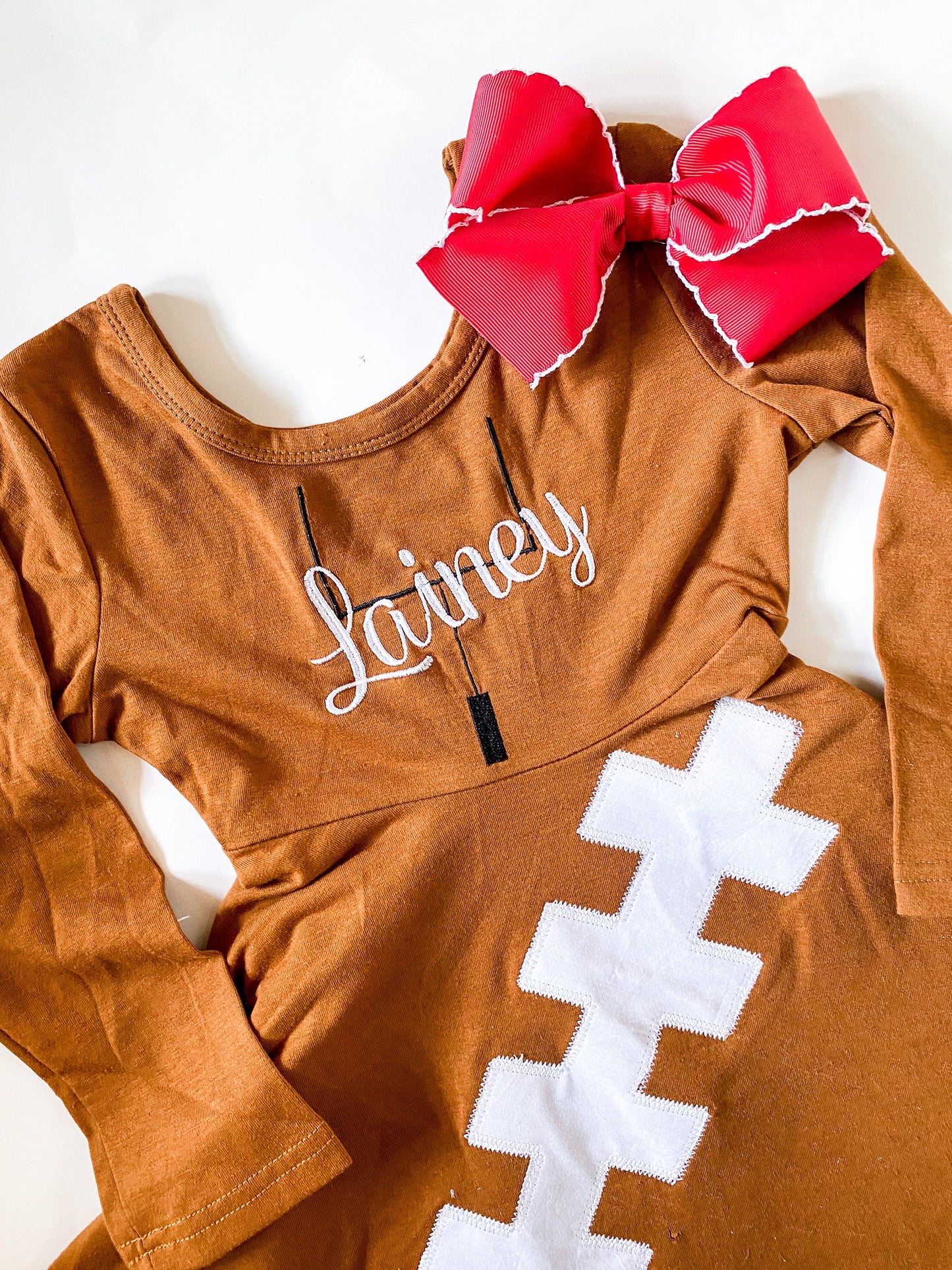 Girl's Monogrammed Football Dress