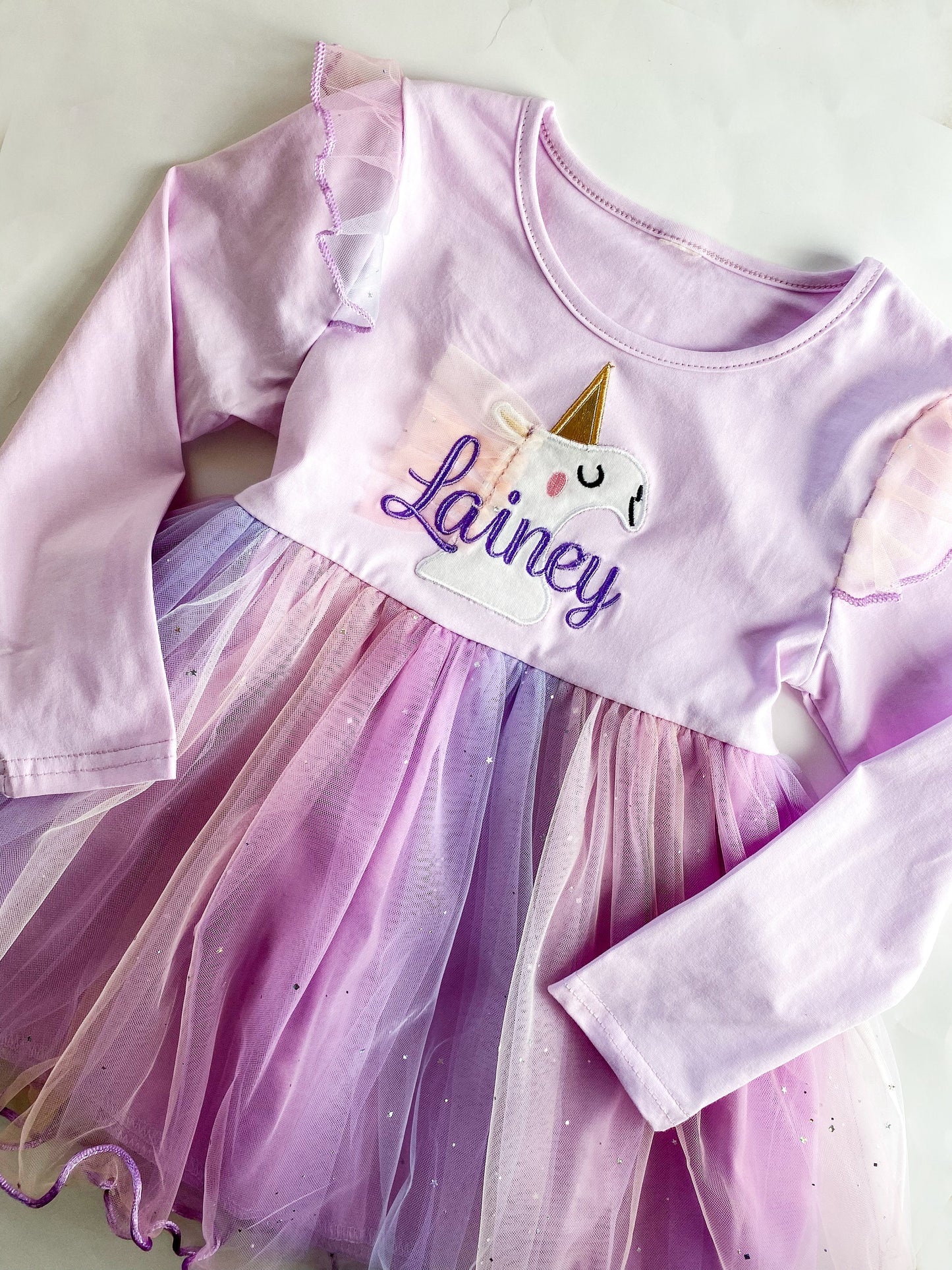 Girl's Monogrammed Unicorn Dress