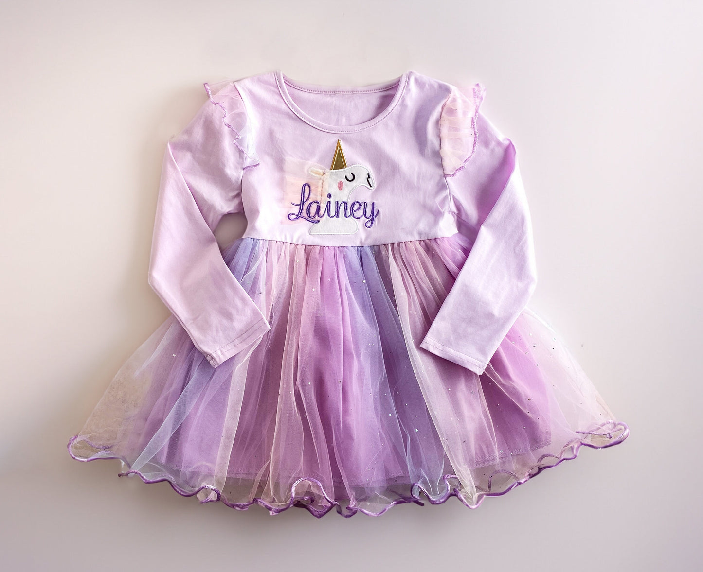 Girl's Monogrammed Unicorn Dress