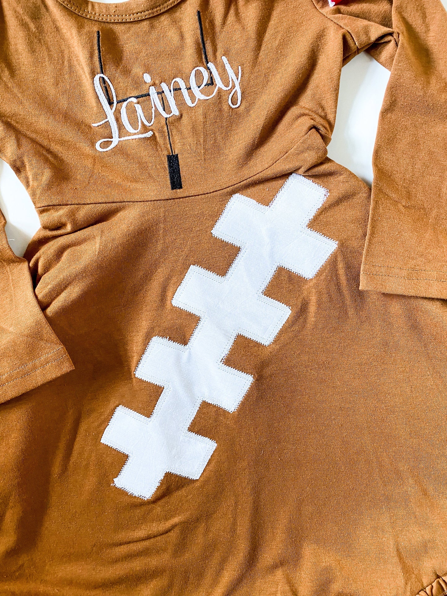 Girl's Monogrammed Football Dress