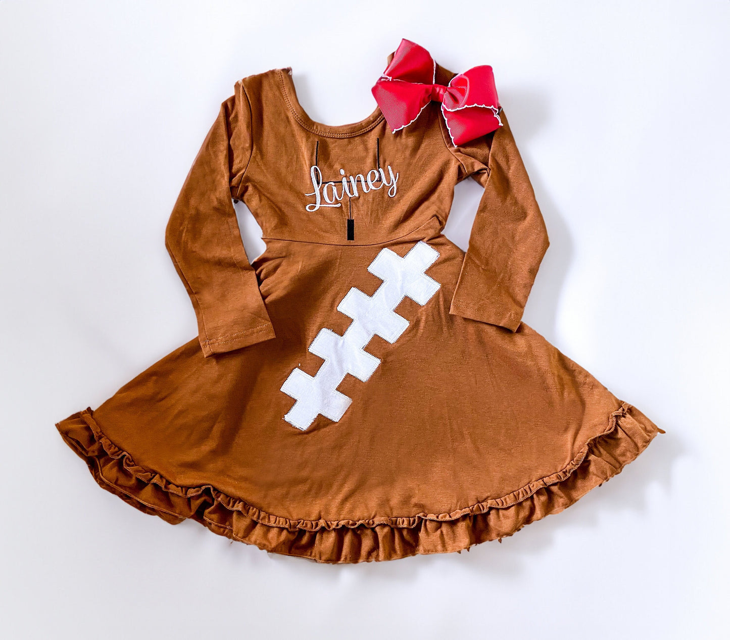 Girl's Monogrammed Football Dress