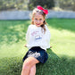 Girl's Game Day Sweatshirt and Bow