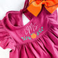 Girl's Monogrammed Fall Dress