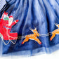 Blue Santa Tutu Dress with Gold Belt