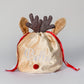 Velvet Reindeer Monogrammed Gift Sack - Savannah Creations